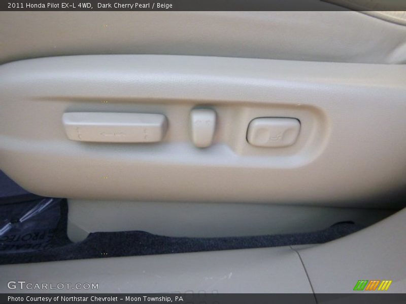 Dark Cherry Pearl / Beige 2011 Honda Pilot EX-L 4WD