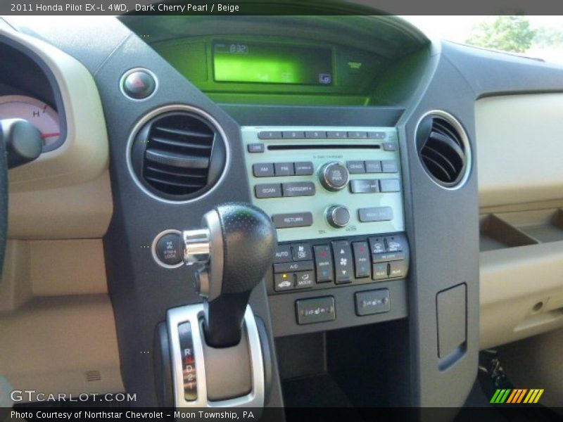 Dark Cherry Pearl / Beige 2011 Honda Pilot EX-L 4WD