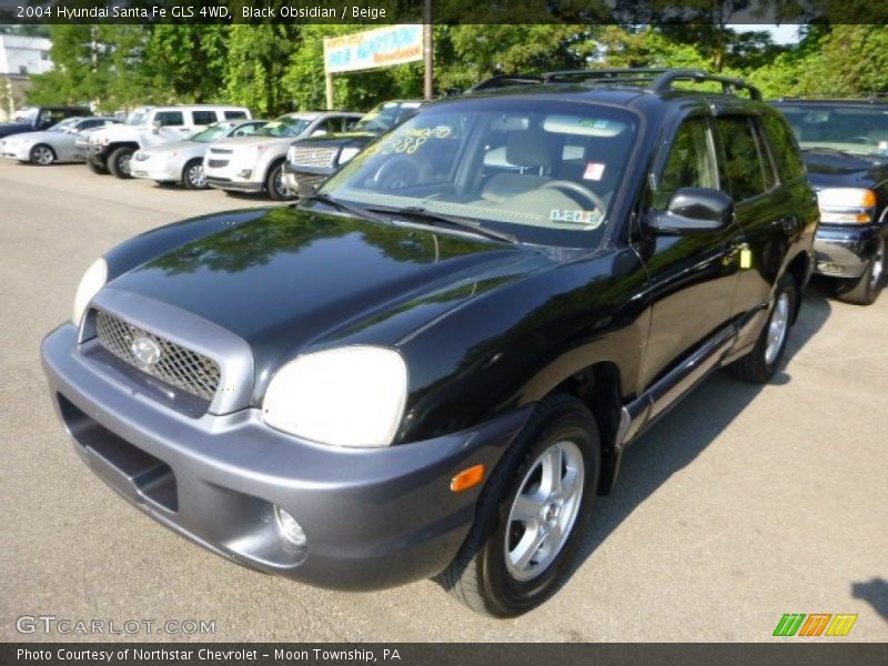 Black Obsidian / Beige 2004 Hyundai Santa Fe GLS 4WD