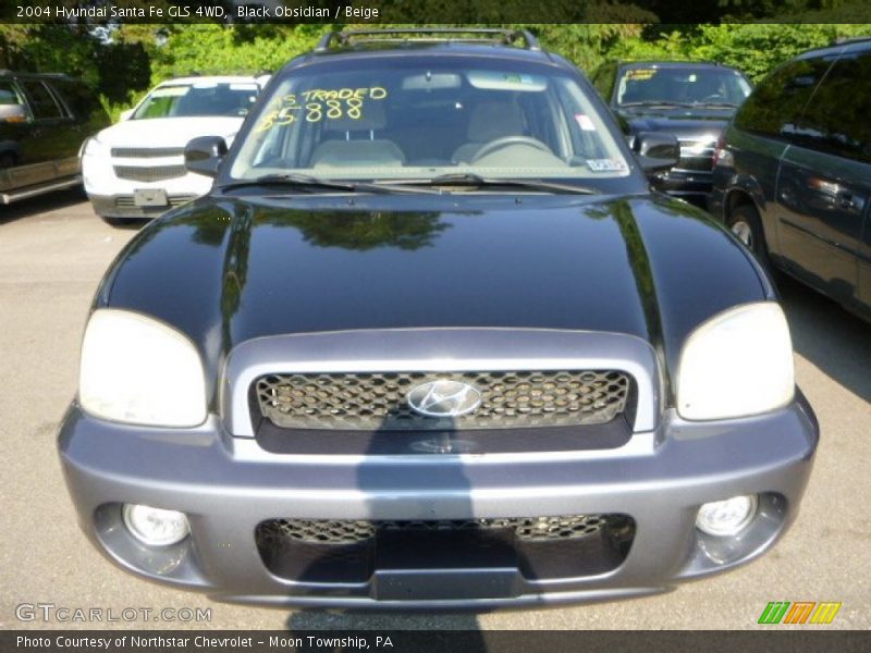Black Obsidian / Beige 2004 Hyundai Santa Fe GLS 4WD