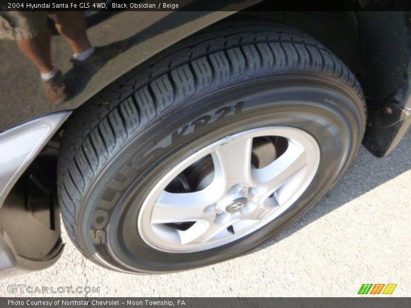 Black Obsidian / Beige 2004 Hyundai Santa Fe GLS 4WD