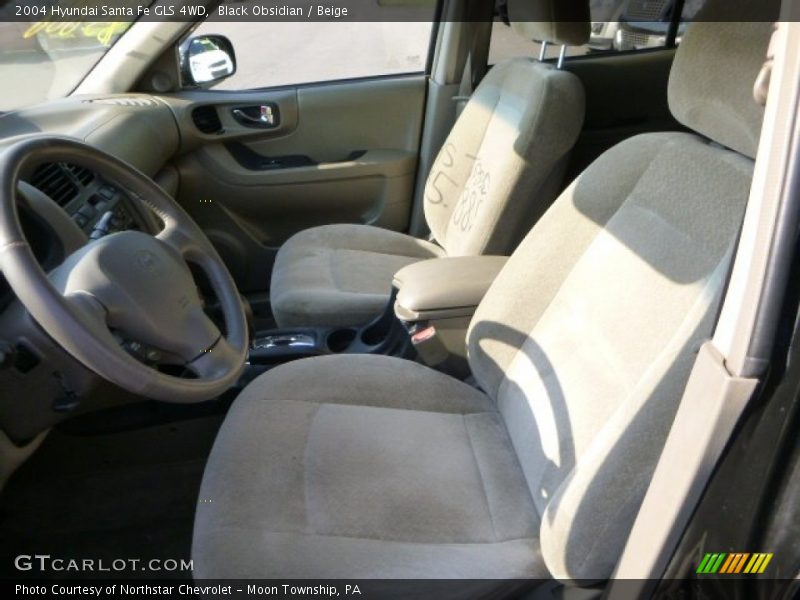 Black Obsidian / Beige 2004 Hyundai Santa Fe GLS 4WD