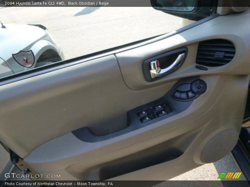 Black Obsidian / Beige 2004 Hyundai Santa Fe GLS 4WD