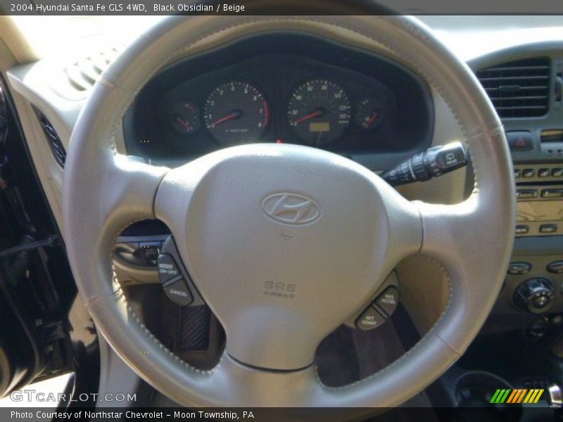 Black Obsidian / Beige 2004 Hyundai Santa Fe GLS 4WD