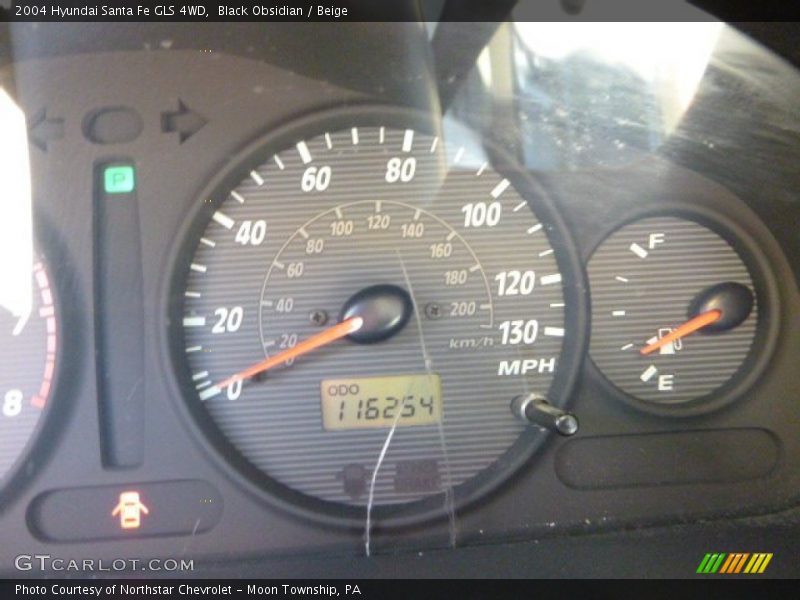 Black Obsidian / Beige 2004 Hyundai Santa Fe GLS 4WD