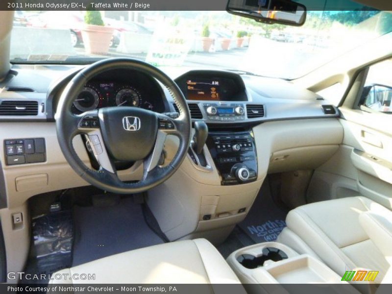 Taffeta White / Beige 2011 Honda Odyssey EX-L