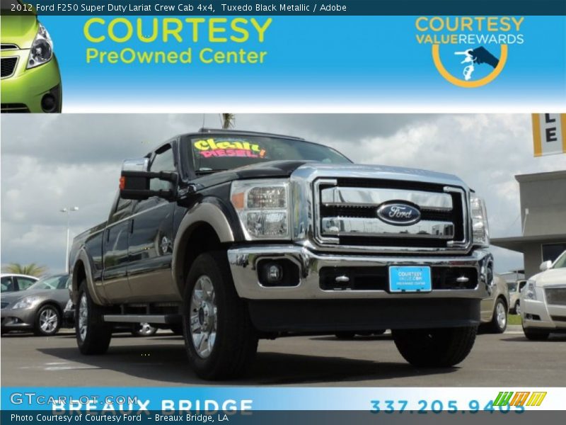 Tuxedo Black Metallic / Adobe 2012 Ford F250 Super Duty Lariat Crew Cab 4x4