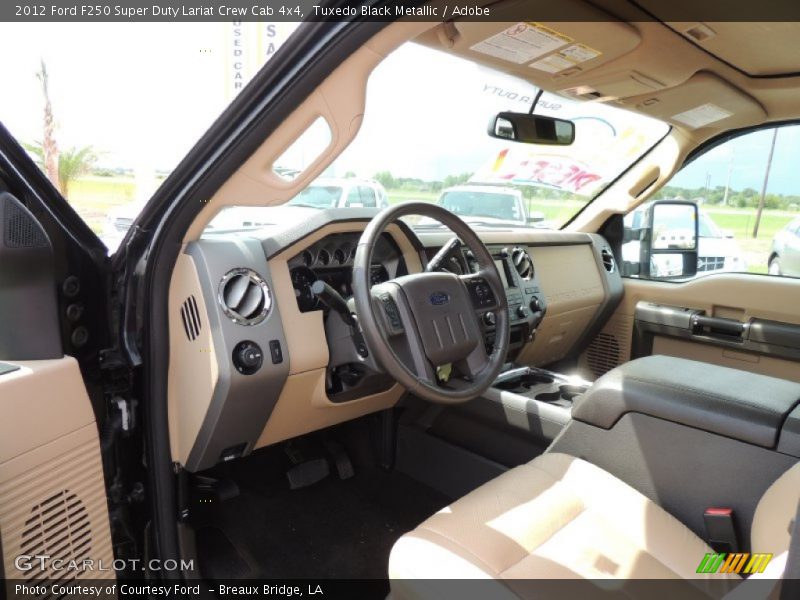 Tuxedo Black Metallic / Adobe 2012 Ford F250 Super Duty Lariat Crew Cab 4x4