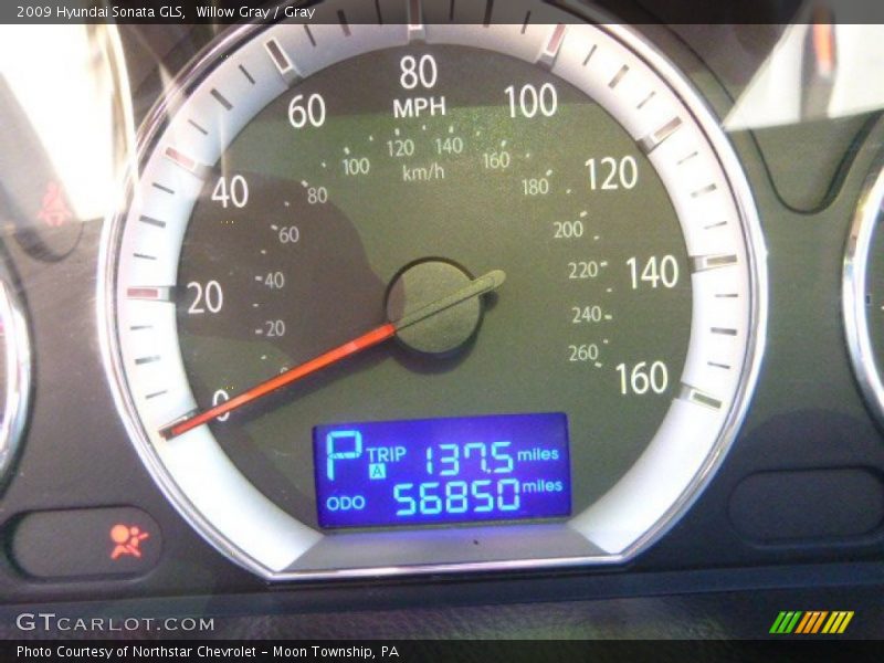 Willow Gray / Gray 2009 Hyundai Sonata GLS