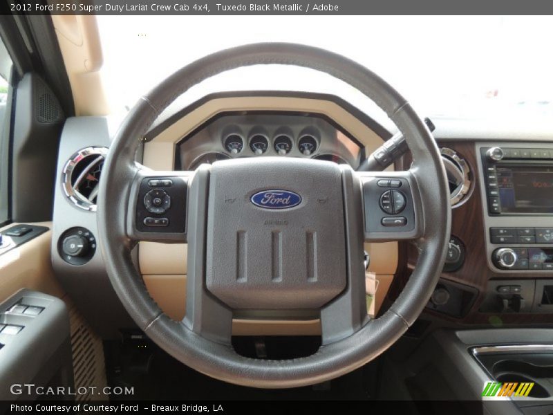 Tuxedo Black Metallic / Adobe 2012 Ford F250 Super Duty Lariat Crew Cab 4x4