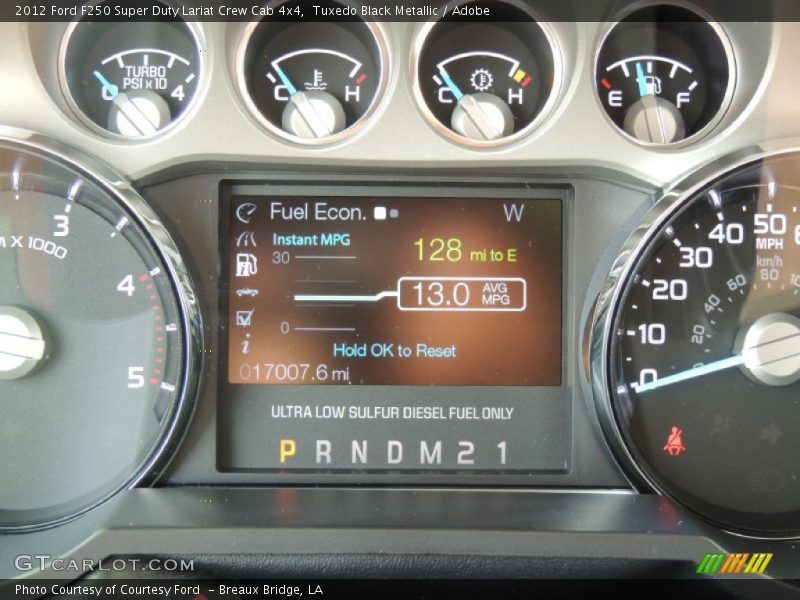 Tuxedo Black Metallic / Adobe 2012 Ford F250 Super Duty Lariat Crew Cab 4x4
