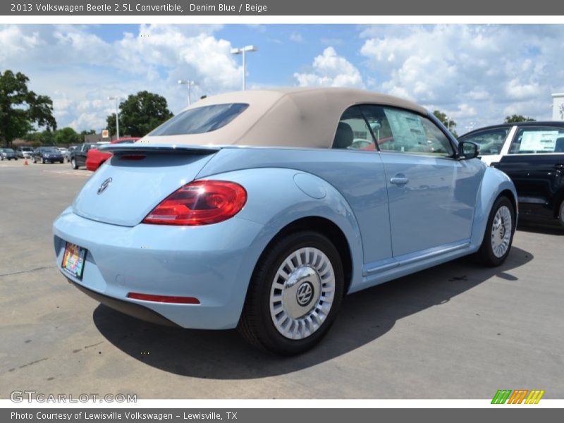 Denim Blue / Beige 2013 Volkswagen Beetle 2.5L Convertible