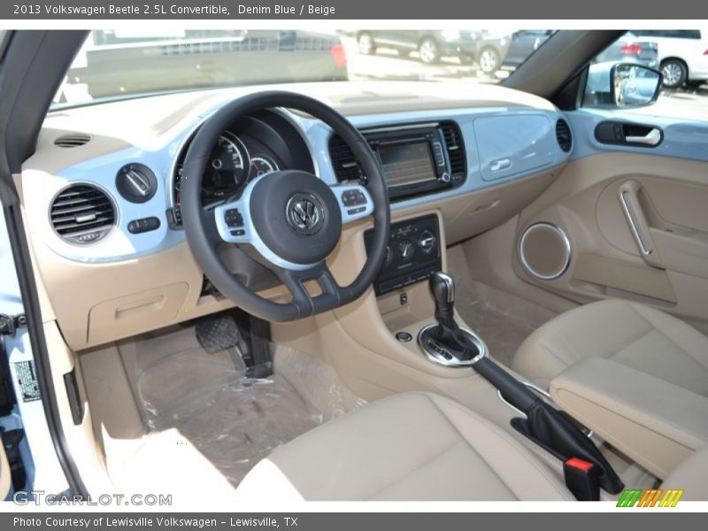 Denim Blue / Beige 2013 Volkswagen Beetle 2.5L Convertible