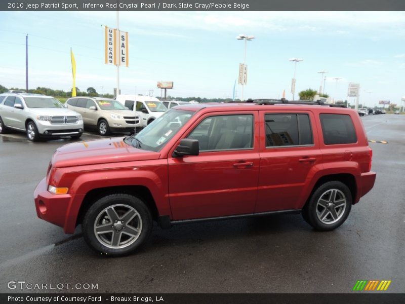 Inferno Red Crystal Pearl / Dark Slate Gray/Pebble Beige 2010 Jeep Patriot Sport