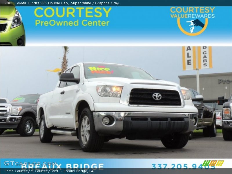 Super White / Graphite Gray 2008 Toyota Tundra SR5 Double Cab