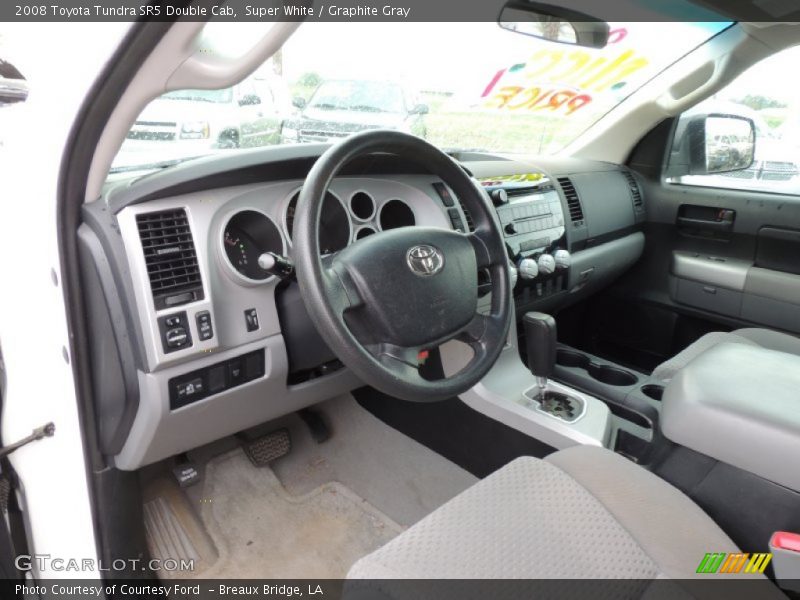 Super White / Graphite Gray 2008 Toyota Tundra SR5 Double Cab