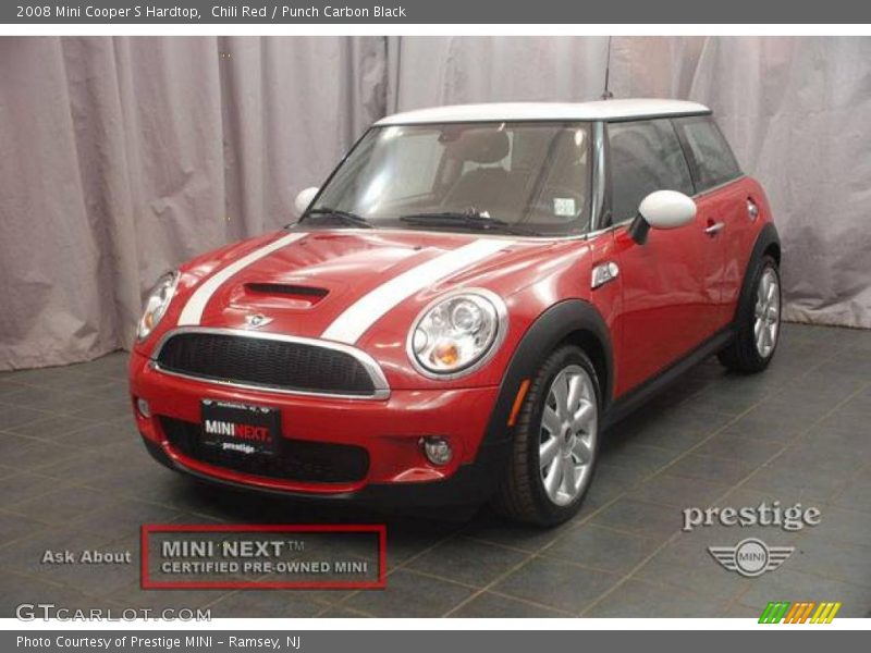 Chili Red / Punch Carbon Black 2008 Mini Cooper S Hardtop