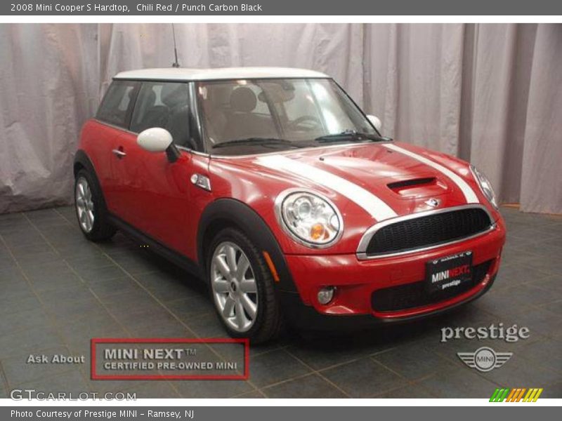 Chili Red / Punch Carbon Black 2008 Mini Cooper S Hardtop