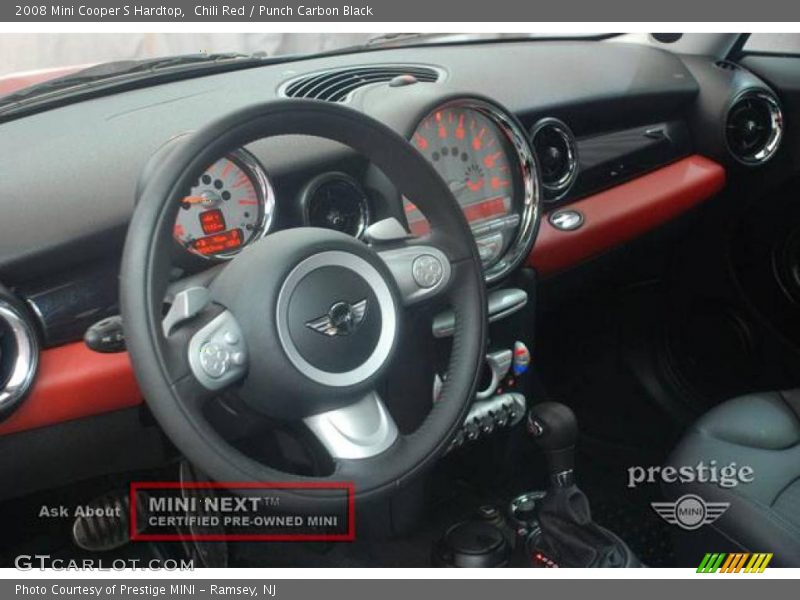Chili Red / Punch Carbon Black 2008 Mini Cooper S Hardtop