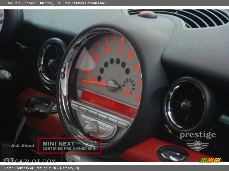 Chili Red / Punch Carbon Black 2008 Mini Cooper S Hardtop