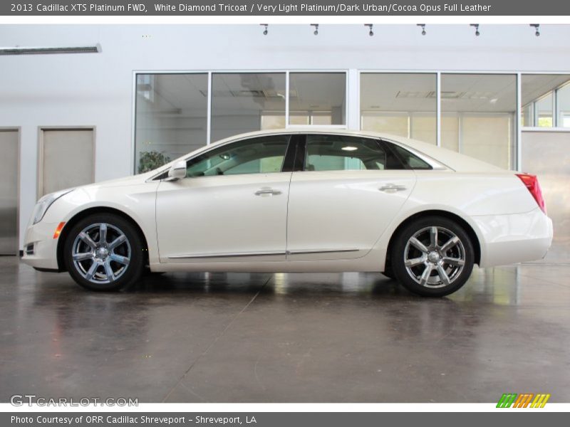 White Diamond Tricoat / Very Light Platinum/Dark Urban/Cocoa Opus Full Leather 2013 Cadillac XTS Platinum FWD