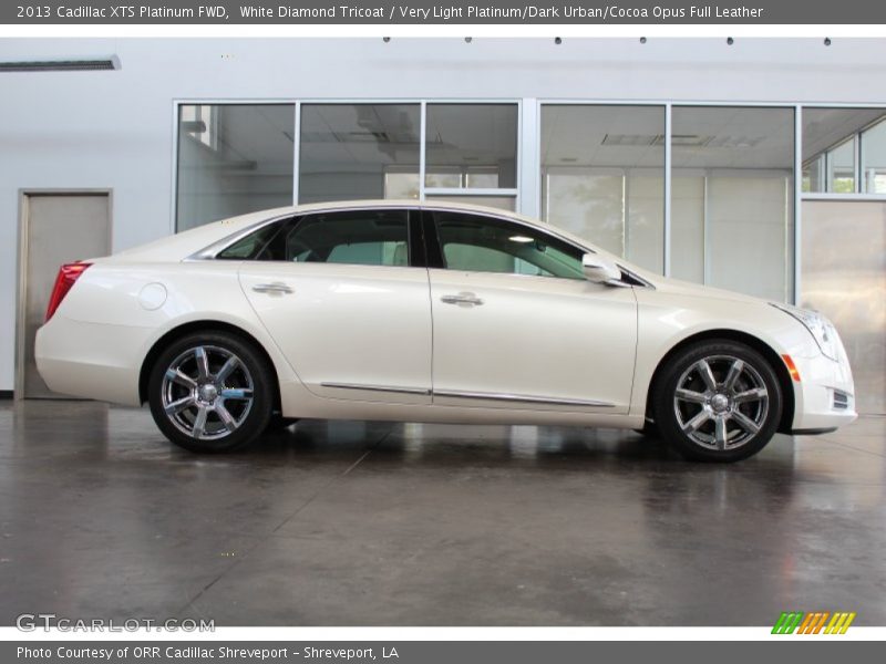 White Diamond Tricoat / Very Light Platinum/Dark Urban/Cocoa Opus Full Leather 2013 Cadillac XTS Platinum FWD