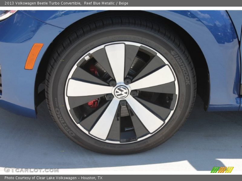 Reef Blue Metallic / Beige 2013 Volkswagen Beetle Turbo Convertible