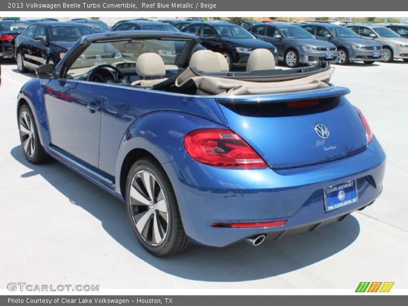 Reef Blue Metallic / Beige 2013 Volkswagen Beetle Turbo Convertible