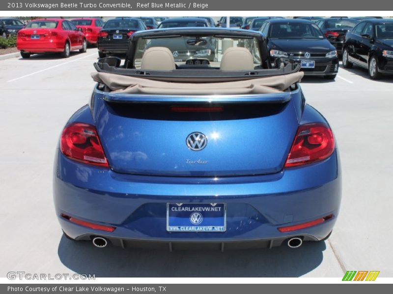 Reef Blue Metallic / Beige 2013 Volkswagen Beetle Turbo Convertible