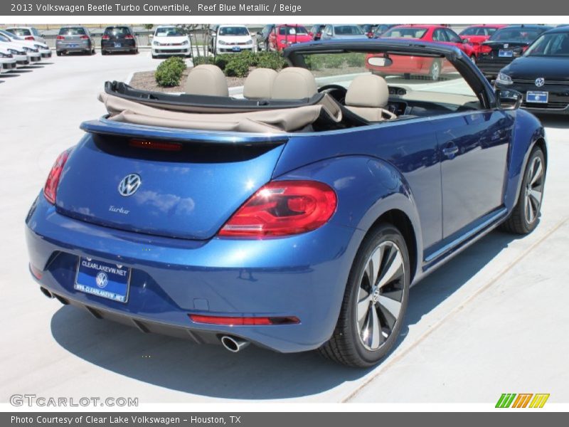 Reef Blue Metallic / Beige 2013 Volkswagen Beetle Turbo Convertible