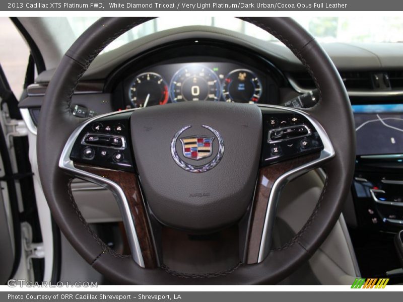 White Diamond Tricoat / Very Light Platinum/Dark Urban/Cocoa Opus Full Leather 2013 Cadillac XTS Platinum FWD