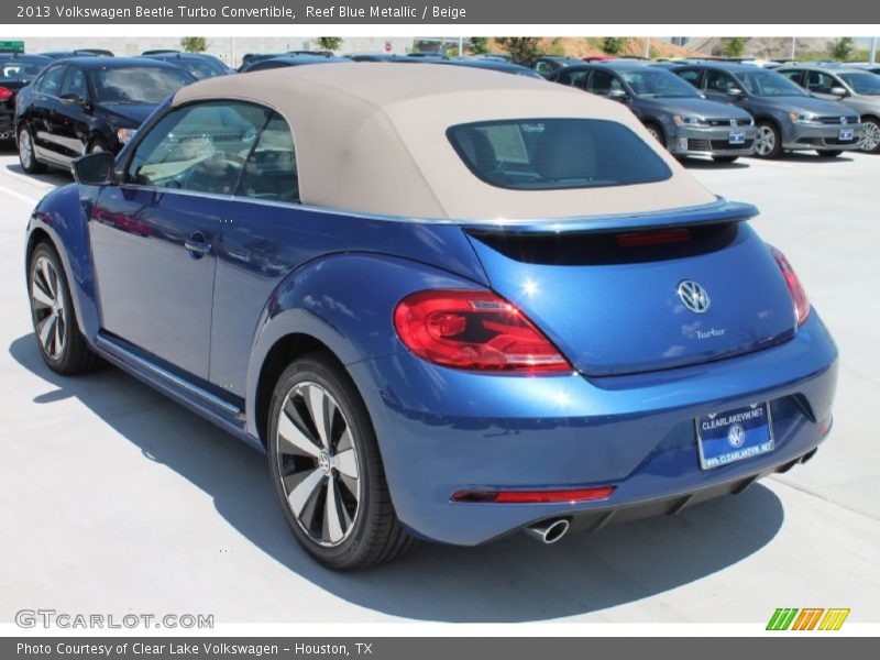 Reef Blue Metallic / Beige 2013 Volkswagen Beetle Turbo Convertible
