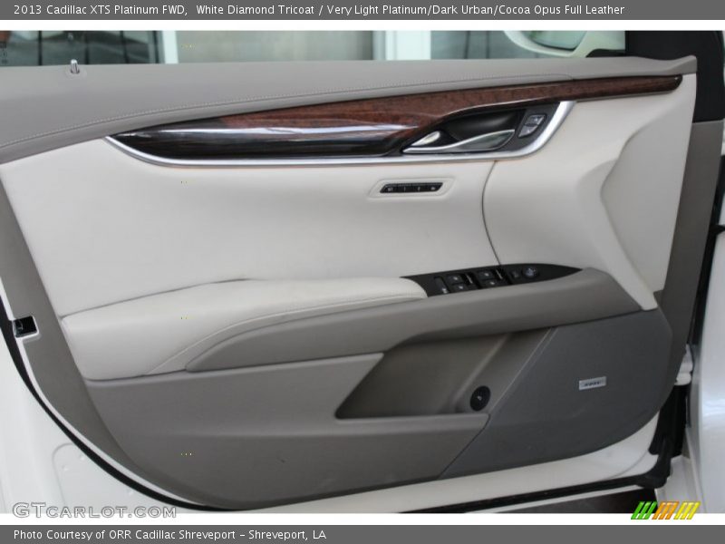 White Diamond Tricoat / Very Light Platinum/Dark Urban/Cocoa Opus Full Leather 2013 Cadillac XTS Platinum FWD