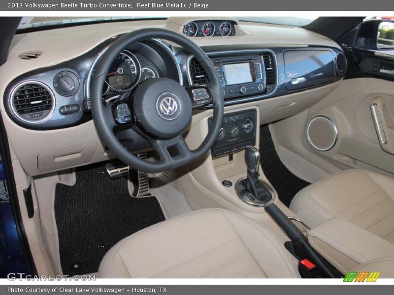 Reef Blue Metallic / Beige 2013 Volkswagen Beetle Turbo Convertible
