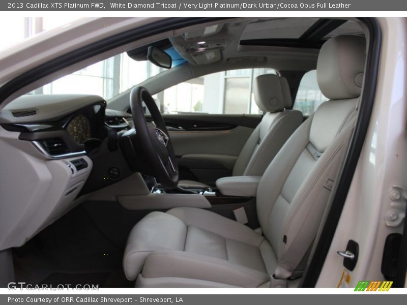 White Diamond Tricoat / Very Light Platinum/Dark Urban/Cocoa Opus Full Leather 2013 Cadillac XTS Platinum FWD