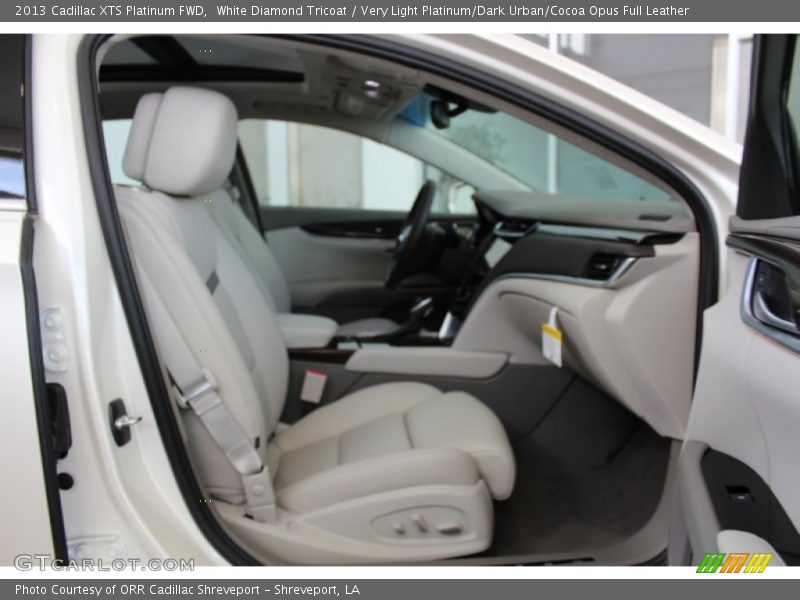 White Diamond Tricoat / Very Light Platinum/Dark Urban/Cocoa Opus Full Leather 2013 Cadillac XTS Platinum FWD