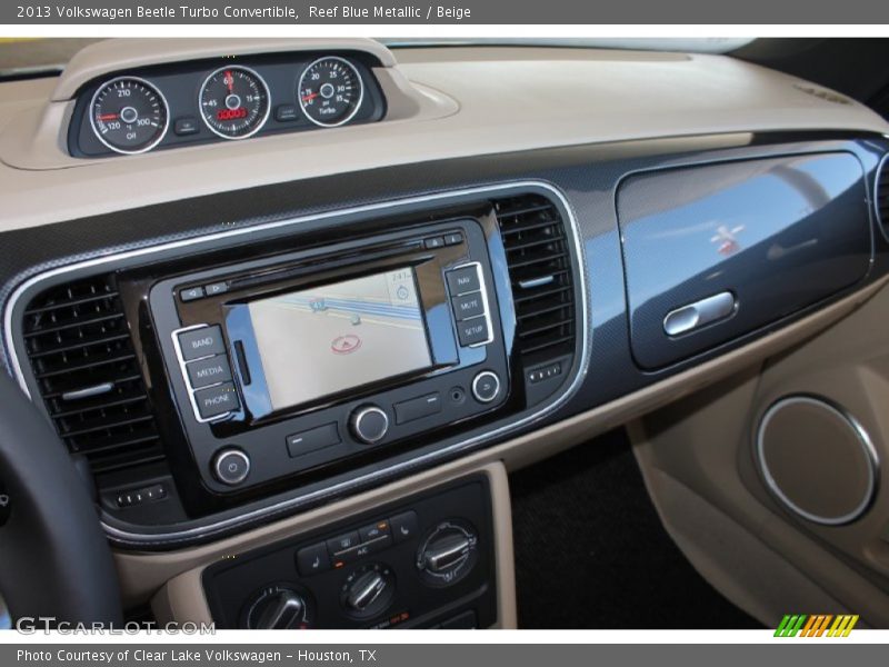 Reef Blue Metallic / Beige 2013 Volkswagen Beetle Turbo Convertible