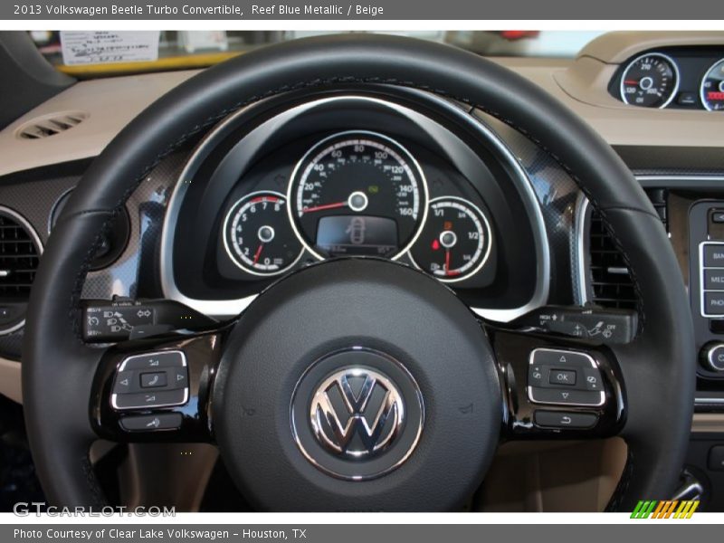 Reef Blue Metallic / Beige 2013 Volkswagen Beetle Turbo Convertible