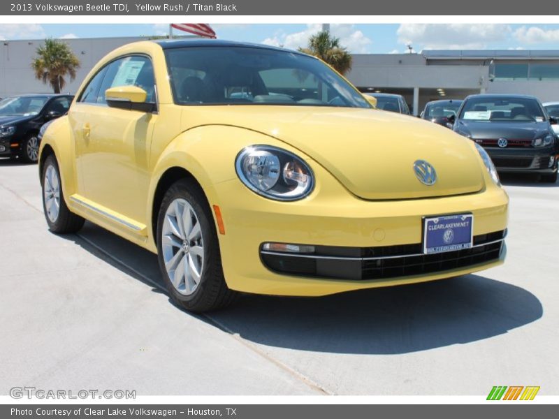 Yellow Rush / Titan Black 2013 Volkswagen Beetle TDI