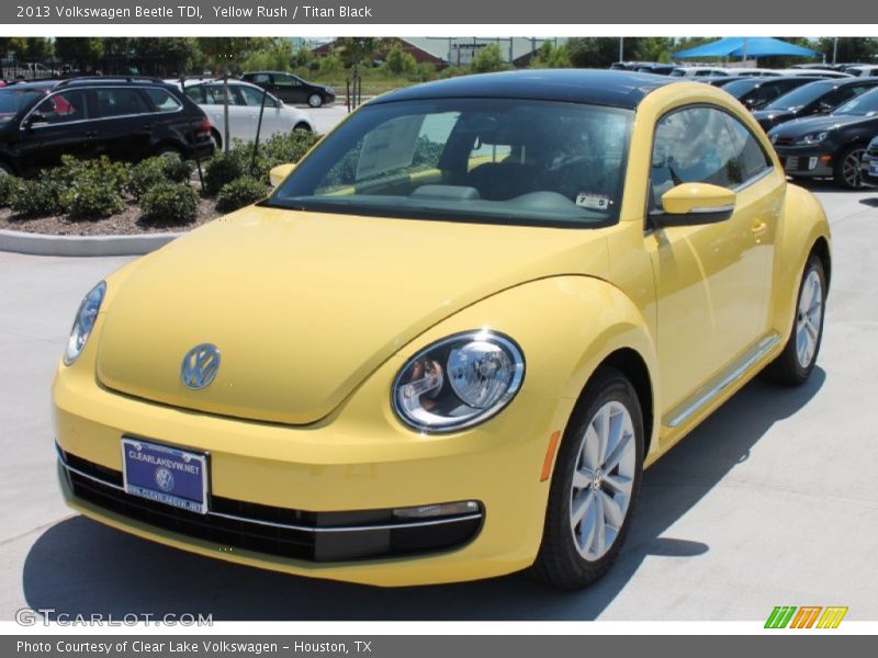 Yellow Rush / Titan Black 2013 Volkswagen Beetle TDI