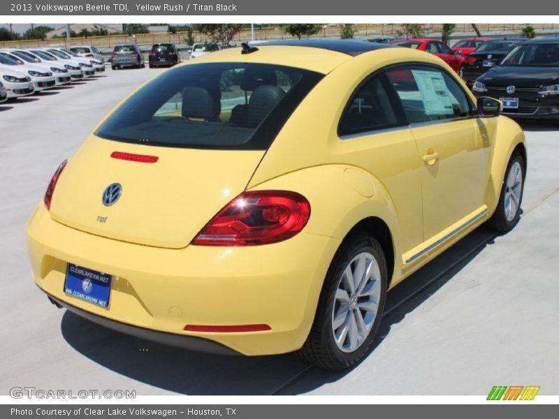 Yellow Rush / Titan Black 2013 Volkswagen Beetle TDI