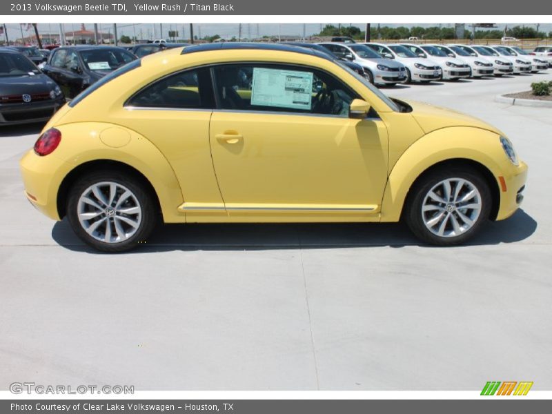 Yellow Rush / Titan Black 2013 Volkswagen Beetle TDI