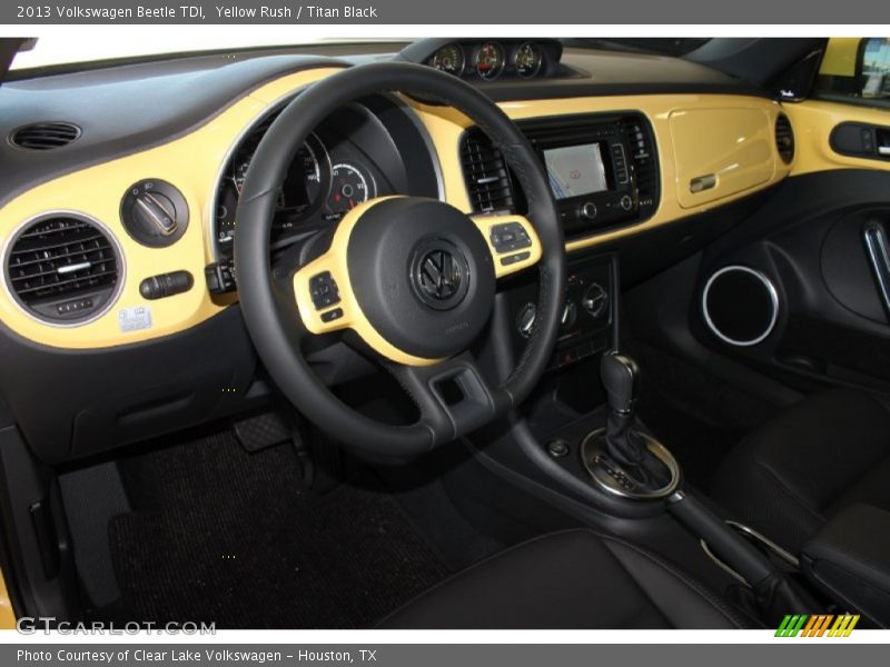 Yellow Rush / Titan Black 2013 Volkswagen Beetle TDI