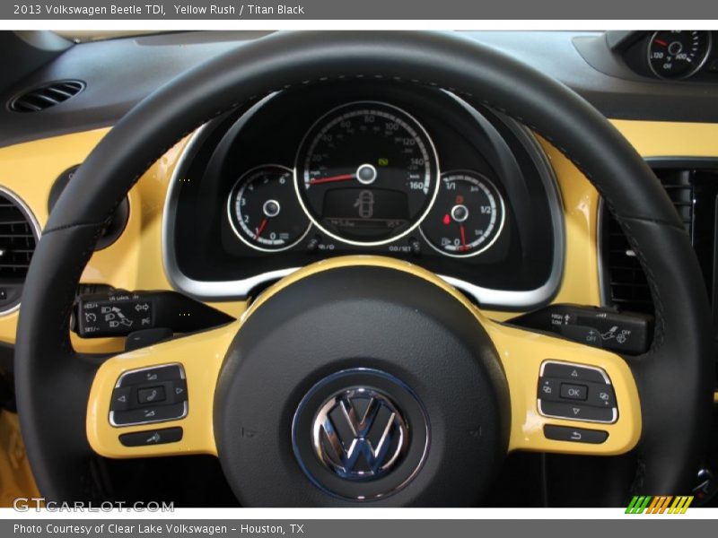 Yellow Rush / Titan Black 2013 Volkswagen Beetle TDI
