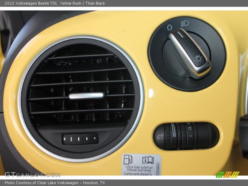 Yellow Rush / Titan Black 2013 Volkswagen Beetle TDI