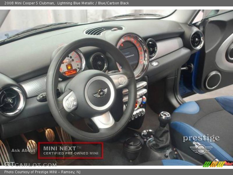 Lightning Blue Metallic / Blue/Carbon Black 2008 Mini Cooper S Clubman