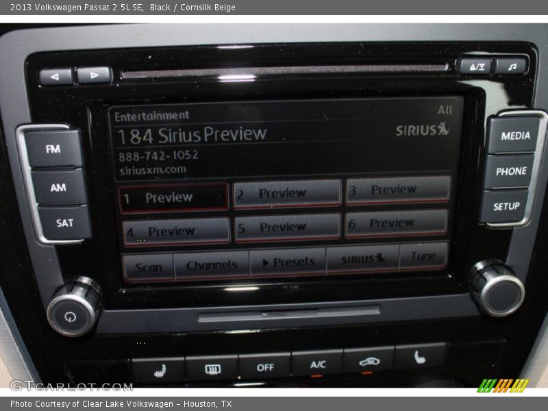 Black / Cornsilk Beige 2013 Volkswagen Passat 2.5L SE