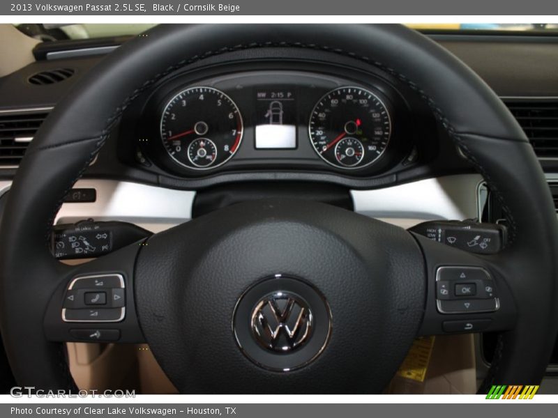 Black / Cornsilk Beige 2013 Volkswagen Passat 2.5L SE