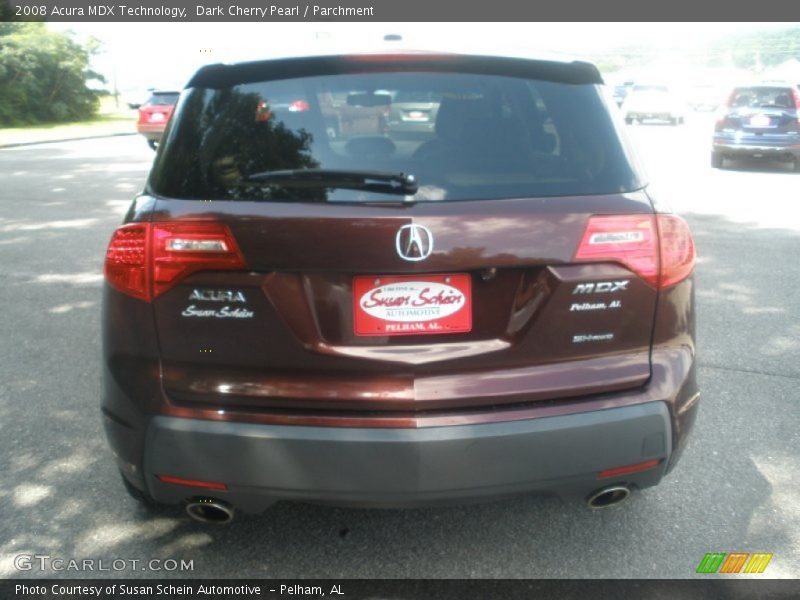 Dark Cherry Pearl / Parchment 2008 Acura MDX Technology