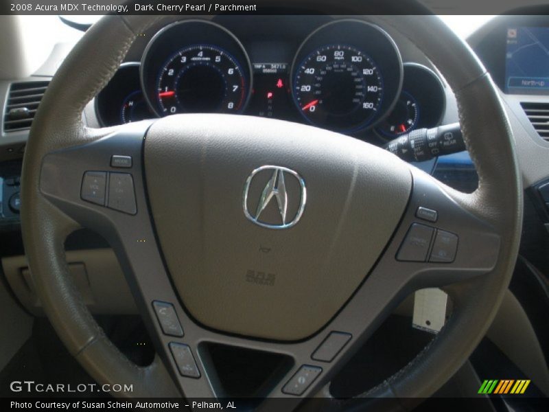 Dark Cherry Pearl / Parchment 2008 Acura MDX Technology